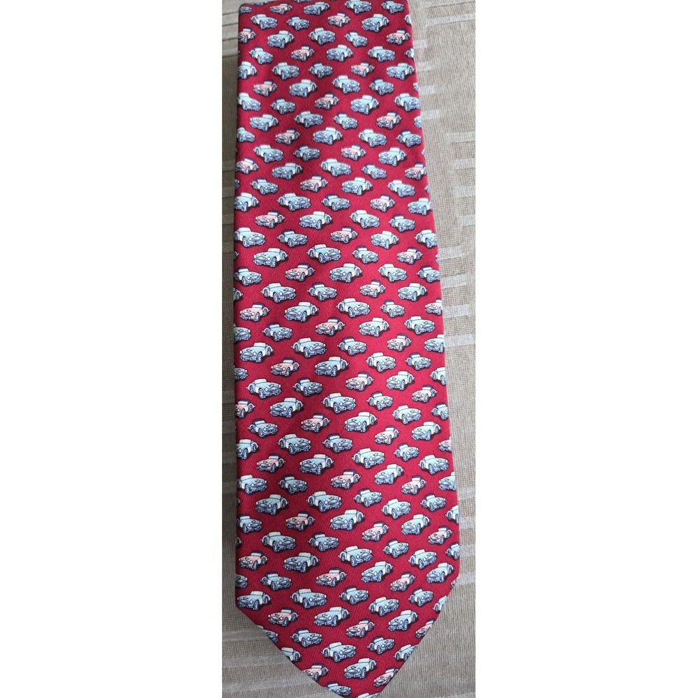 Vineyard Vines Marthas Vineyard Men's Silk Tie Classic Car Design Made‎ In USA